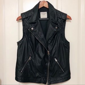 Abercrombie Vegan Leather Moto Vest